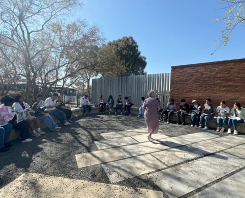 Group activities for Grade 10 and 11 students while visiting the Apartheid Museum in 2024.